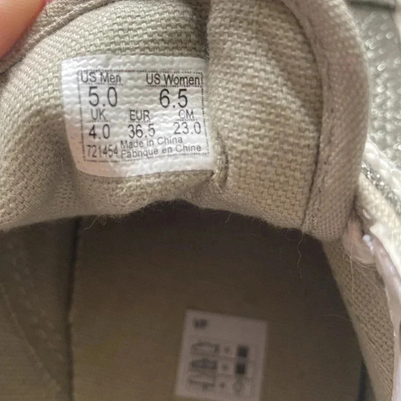 womens 6.5 silver glitter vans old skool - Picture 3 of 5